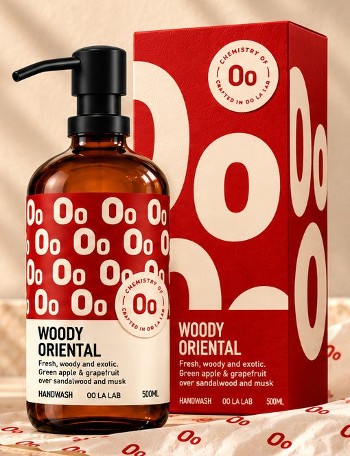 Woody Oriental festive red handwash and gift carton